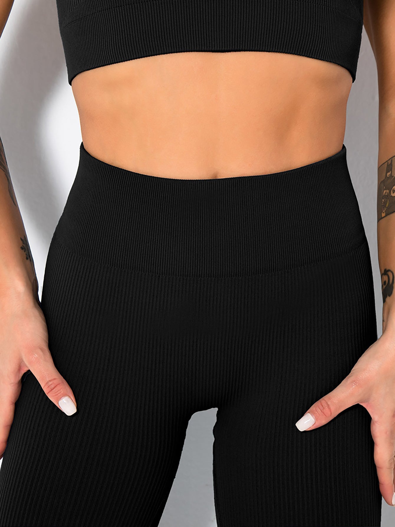 2 Pack Women's Seamless Ribbed Leggings