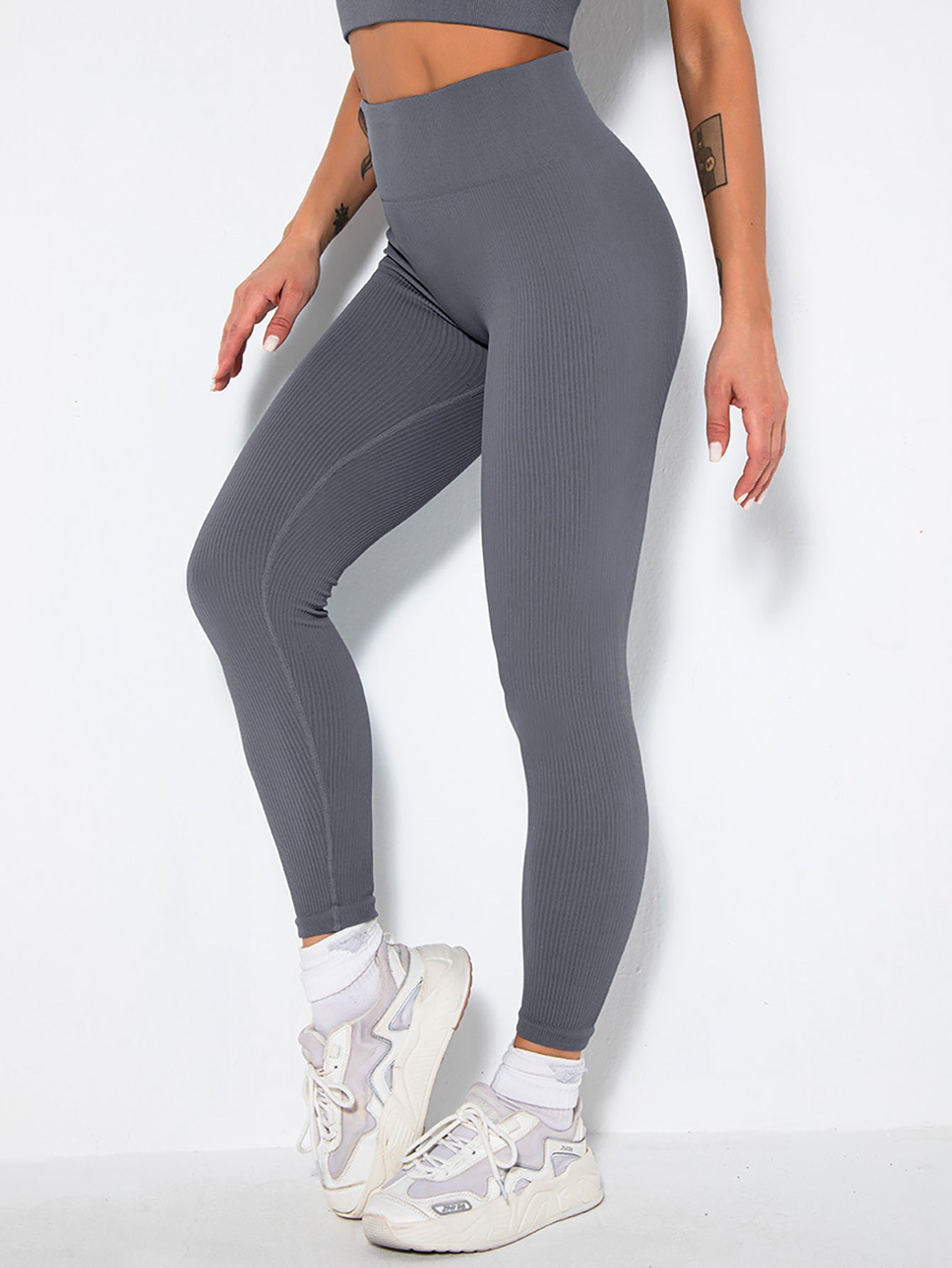 2 Pack Women's Seamless Ribbed Leggings