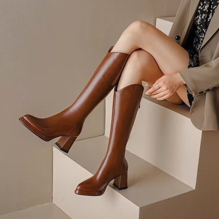 Elegant Long V-Cut Boots