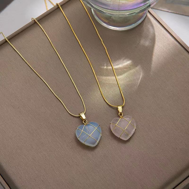 Moonstone Heart Necklace