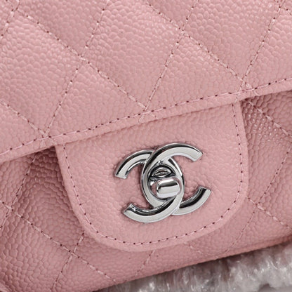 ESMEE - Caviar Classic Double Flap Bag Pink