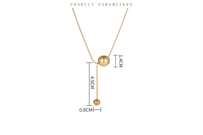 Gold Round Ball Necklace