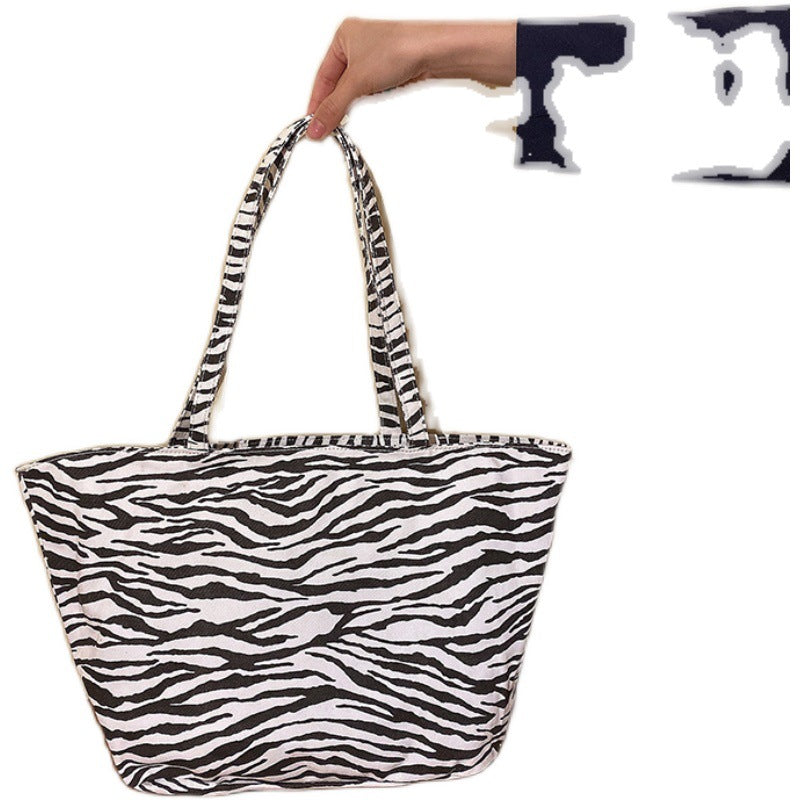 Stylish Zebra-Striped Tote Bags