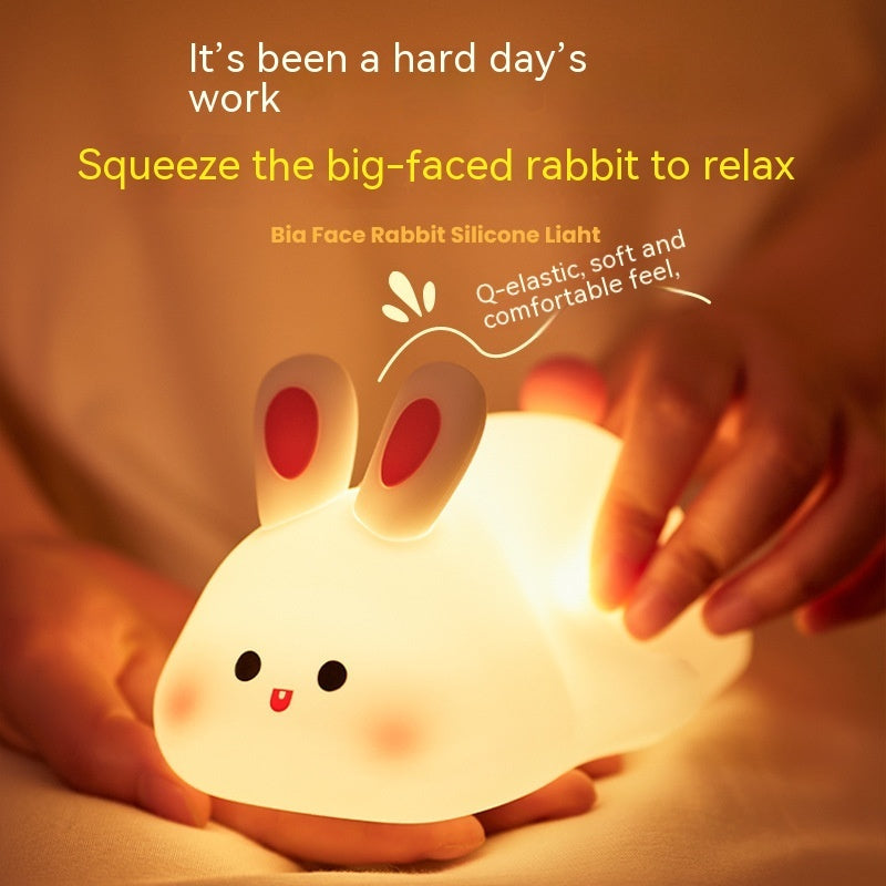 Big Face Rabbit LED Touch Night Light