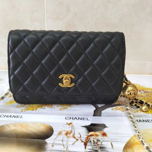 ESMEE - Classic Clutch Bag On Chain Black