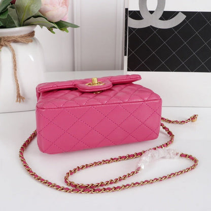 ESMEE - Classic Mini  Flap Bag  Rosy Pink