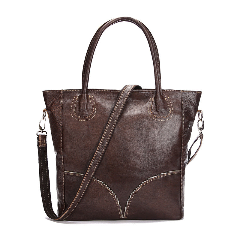 Chic and Spacious Leather Tote Bag