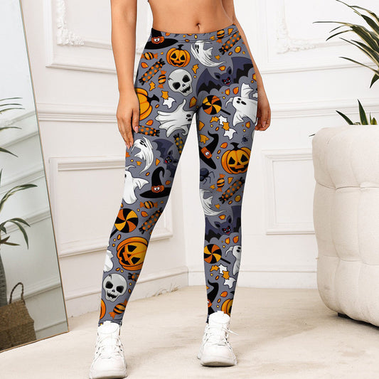 Halloween Bat Ghost Yoga Pants