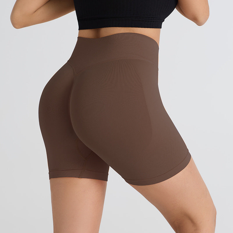 Breathable Peach Hip Yoga Shorts