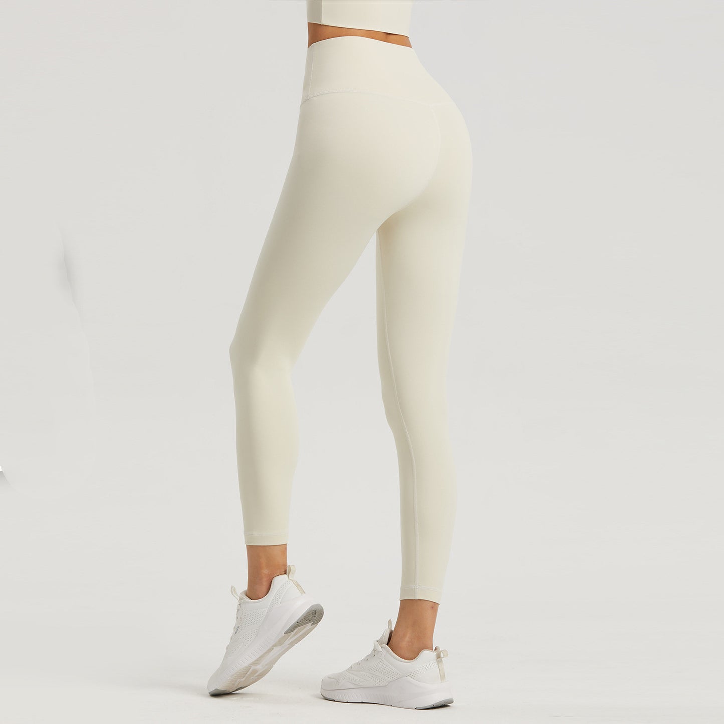 Lycra High-Waisted Nine-Point Leggings with Pocket