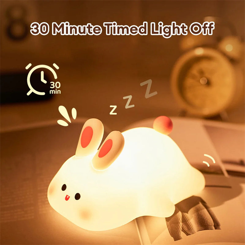 Big Face Rabbit LED Touch Night Light