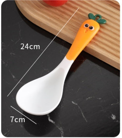 Carrot-Themed Kitchen Tool Set with Storage Hook