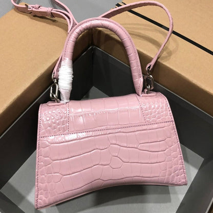 ESMEE - Crocodile Embossed Handbag Light Pink