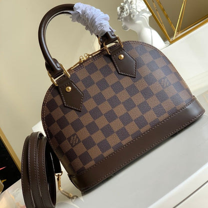 ESMEE - Alma BB Monogram  Bag Brown