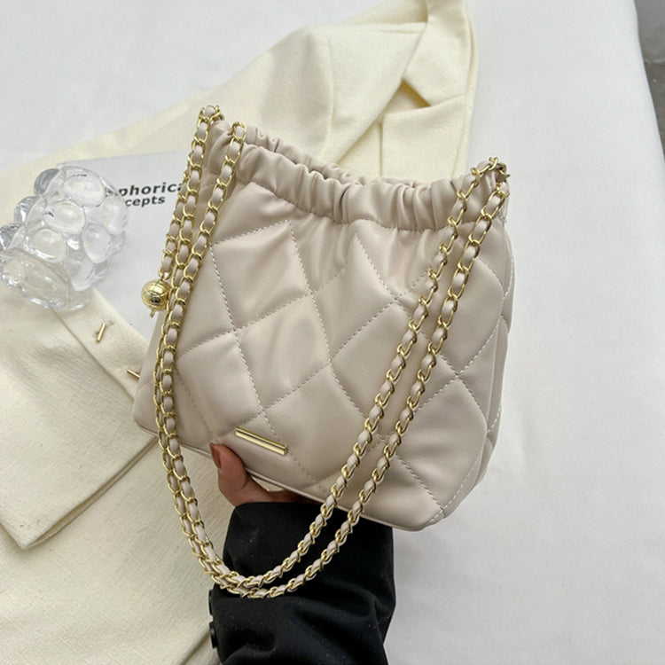 Rhombus Chain Bucket Bag