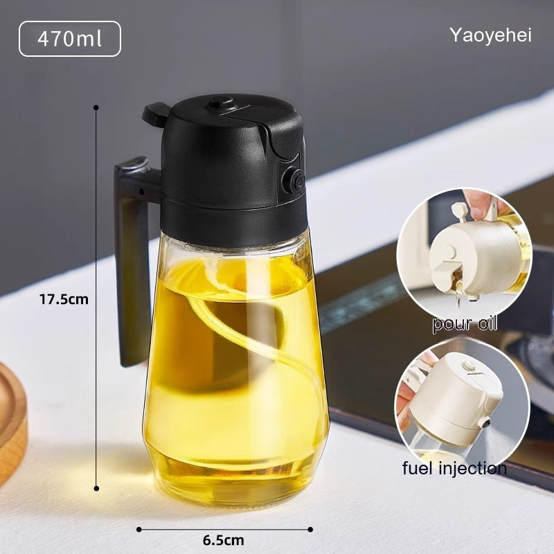 2-in-1 Glass Olive Oil Sprayer Dispenser