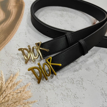 ESMEE - Designer DC Buckle Belt Black