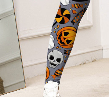 Halloween Bat Ghost Yoga Pants