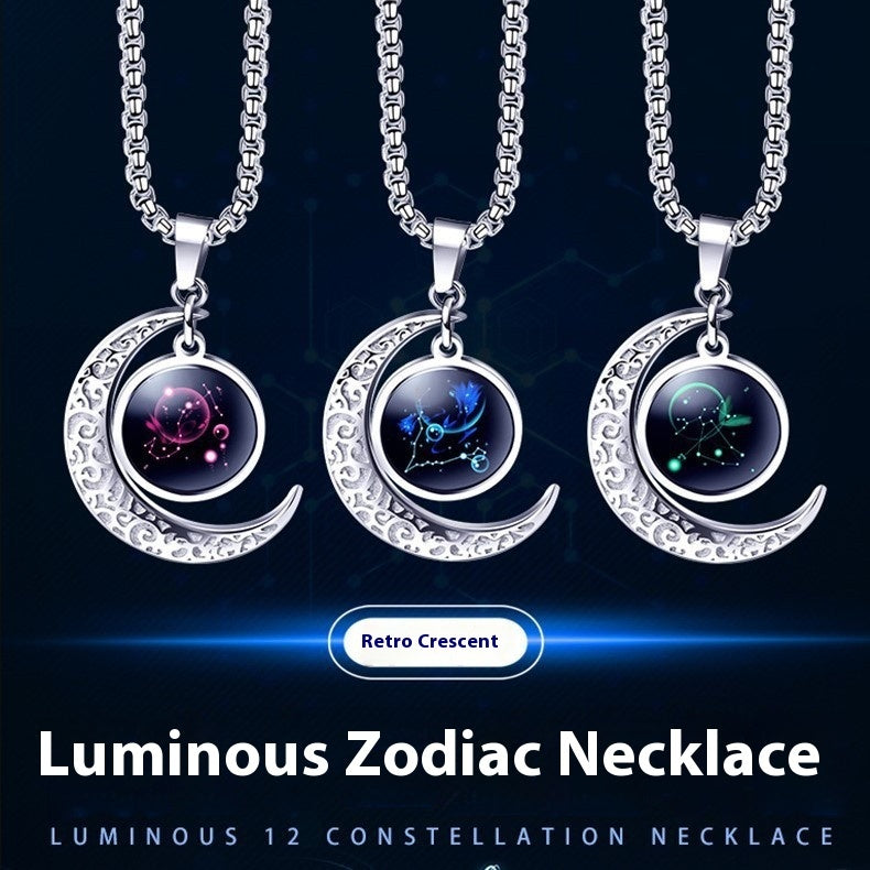 Zodiac Glow-in-the-Dark Pendant