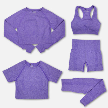 Fashion Women's Workout Yoga Clothes - 5-Piece Set