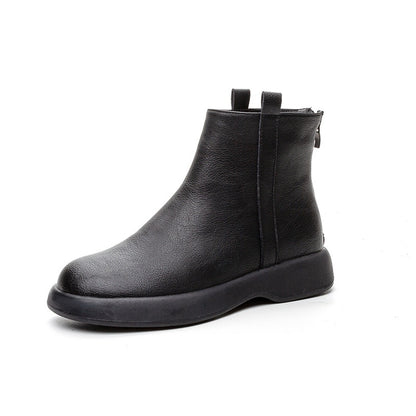 Winter Fleece-lined Flat Ankle Boots