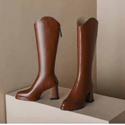 Elegant Long V-Cut Boots