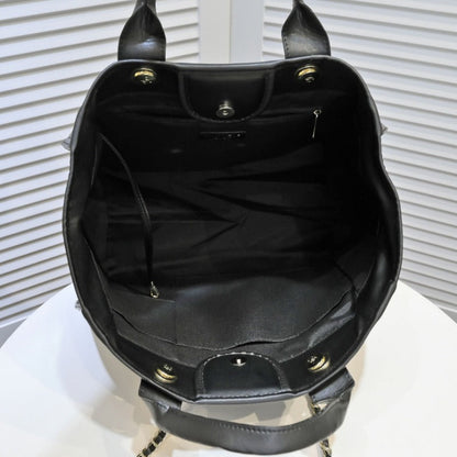 ESMEE - Black Leather Globetrotter Bag