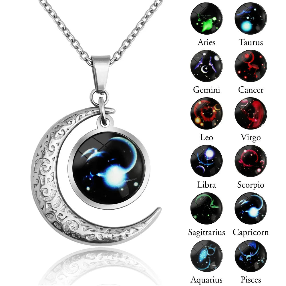 Zodiac Glow-in-the-Dark Pendant