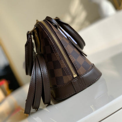 ESMEE - Alma BB Monogram  Bag Brown