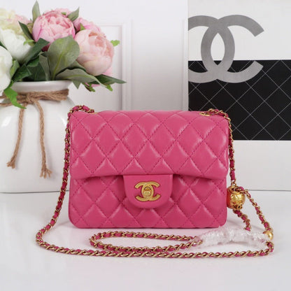 ESMEE - Classic Mini  Flap Bag  Rosy Pink