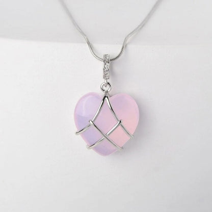 Moonstone Heart Necklace