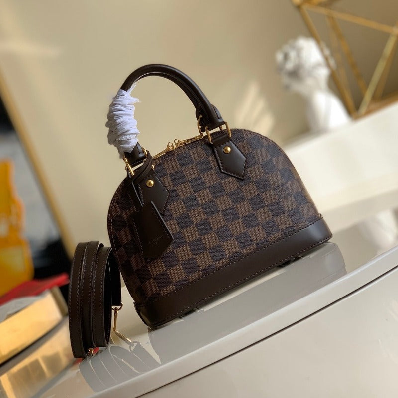 ESMEE - Alma BB Monogram  Bag Brown