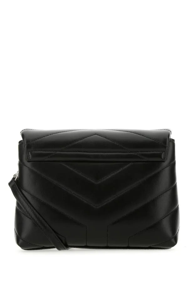 Black Leather Toy Loulou Crossbody Bag