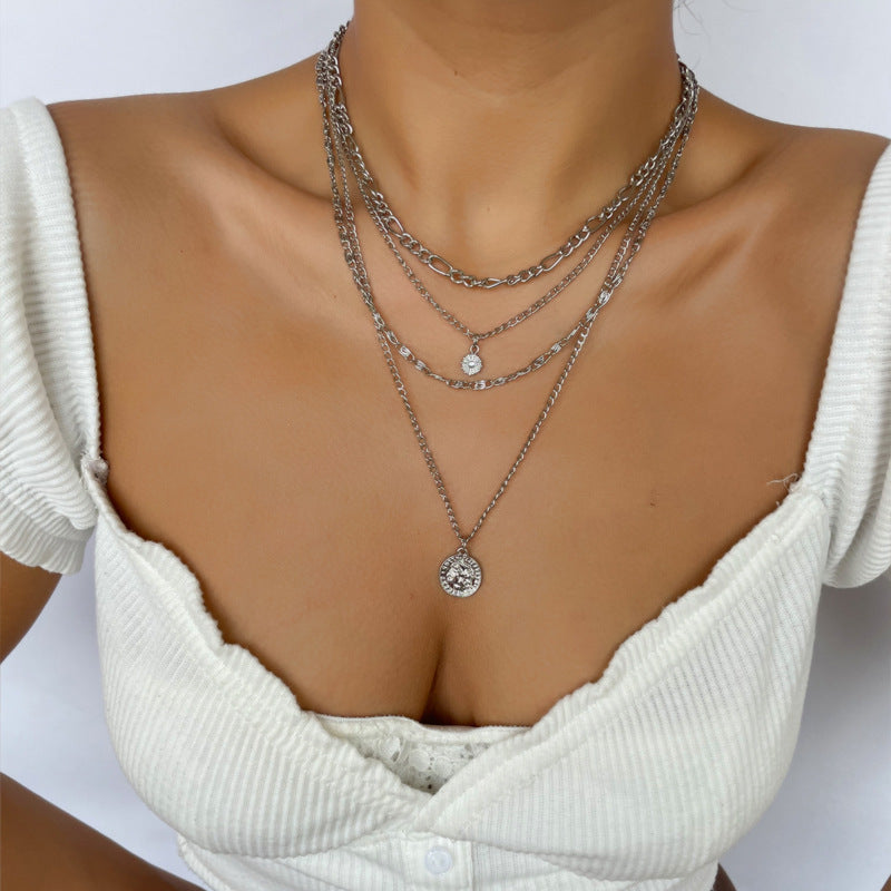 Chunky Layered Coin Necklace