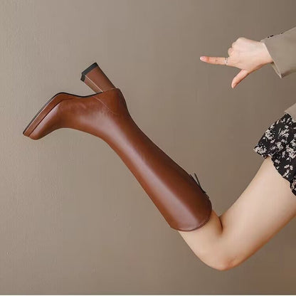 Elegant Long V-Cut Boots