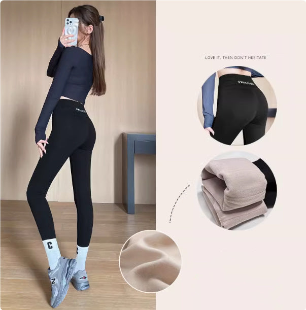 Lamb Fleece-Lined High-Waist Leggings