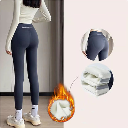 Lamb Fleece-Lined High-Waist Leggings