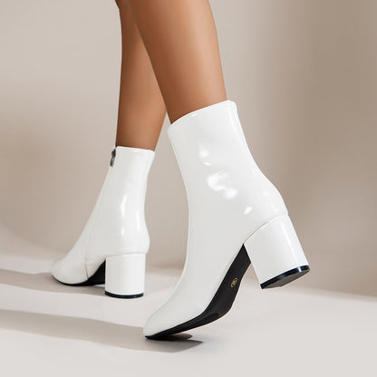 High Heel Side Zipper Boots