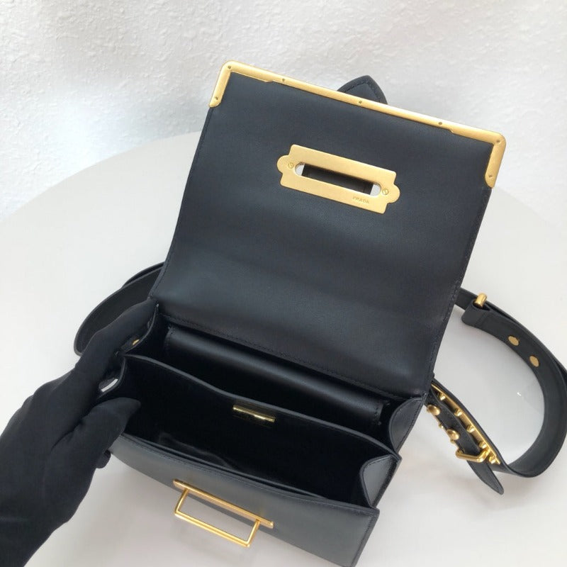 ESMEE - Cahier  Leather Bag  Black