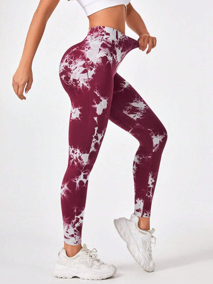 Tie Dye Workout Seamless Leggings