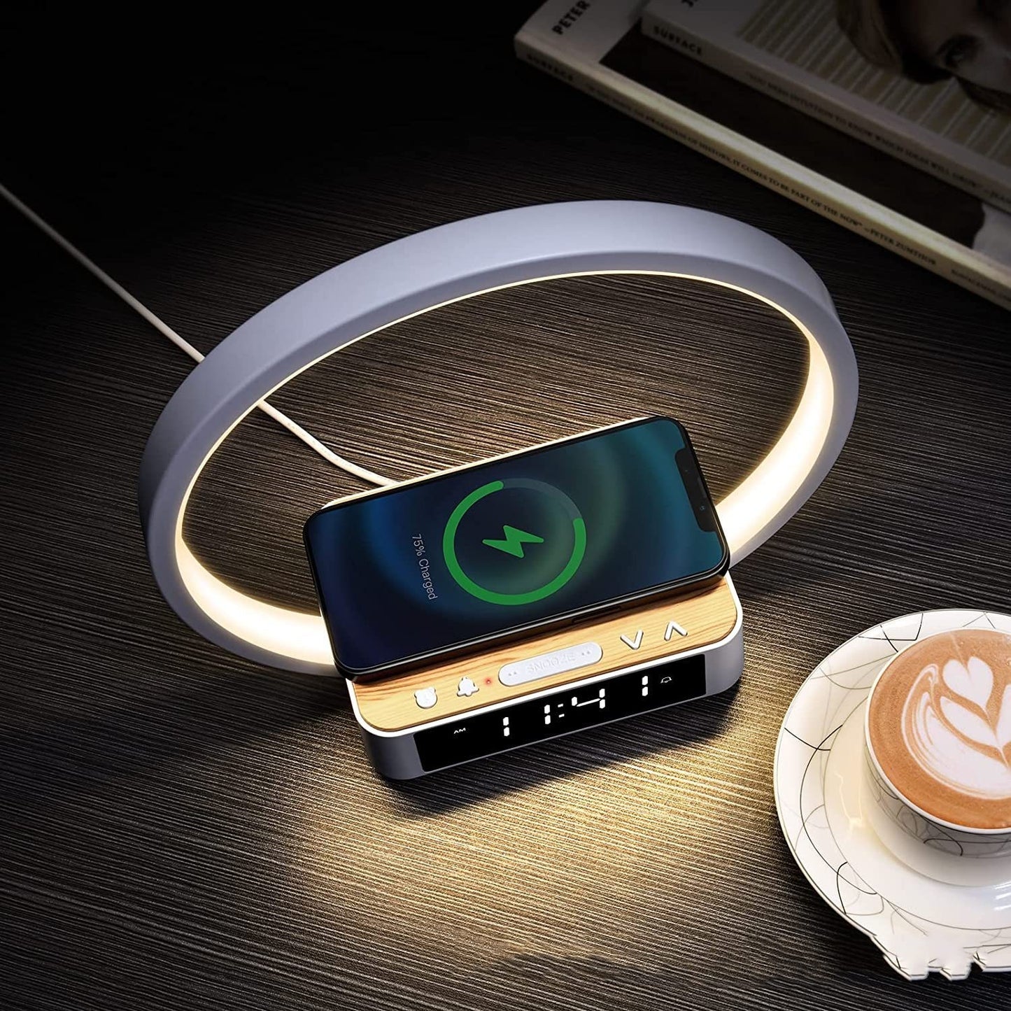 Bedside 3-in-1 Wireless Charger with Small Night Lamp