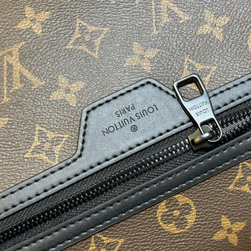 ESMEE - Archy Messenger Monogram Macassar Bag Brown