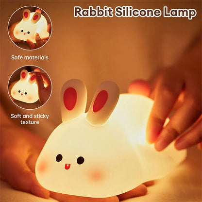 Big Face Rabbit LED Touch Night Light