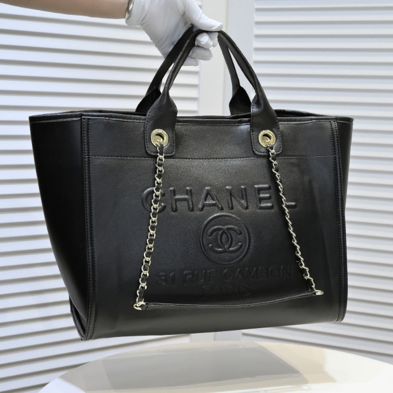 ESMEE - Black Leather Globetrotter Bag