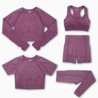 Fashion Women's Workout Yoga Clothes - 5-Piece Set