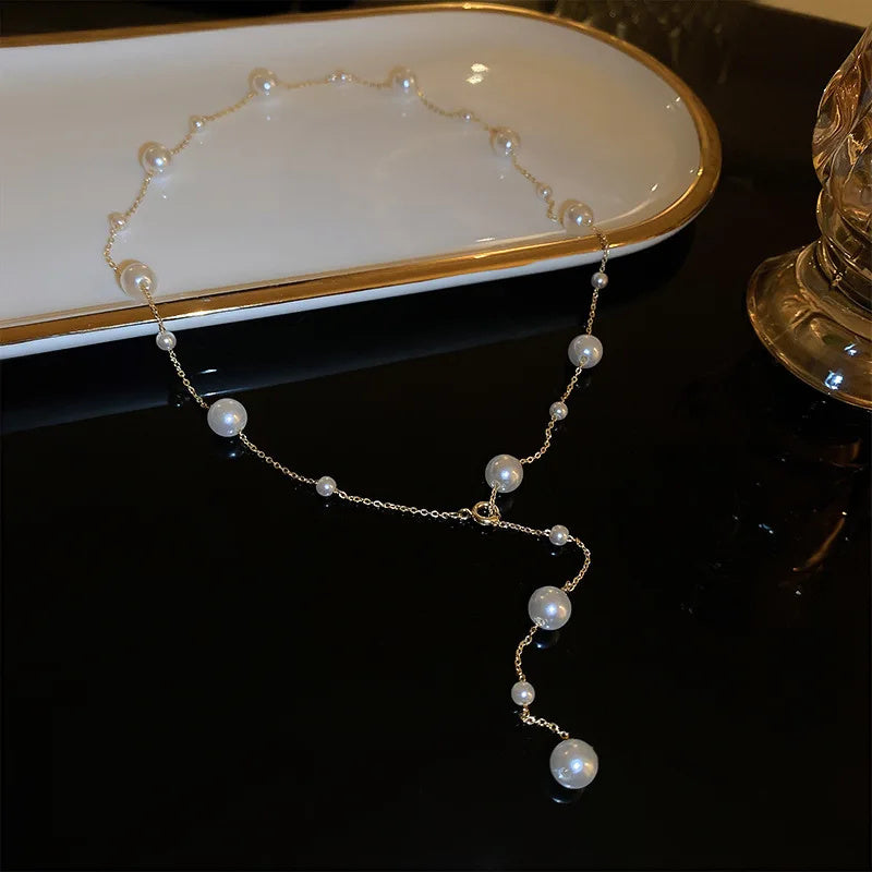 Starry Pearl Necklace & Bracelet Set