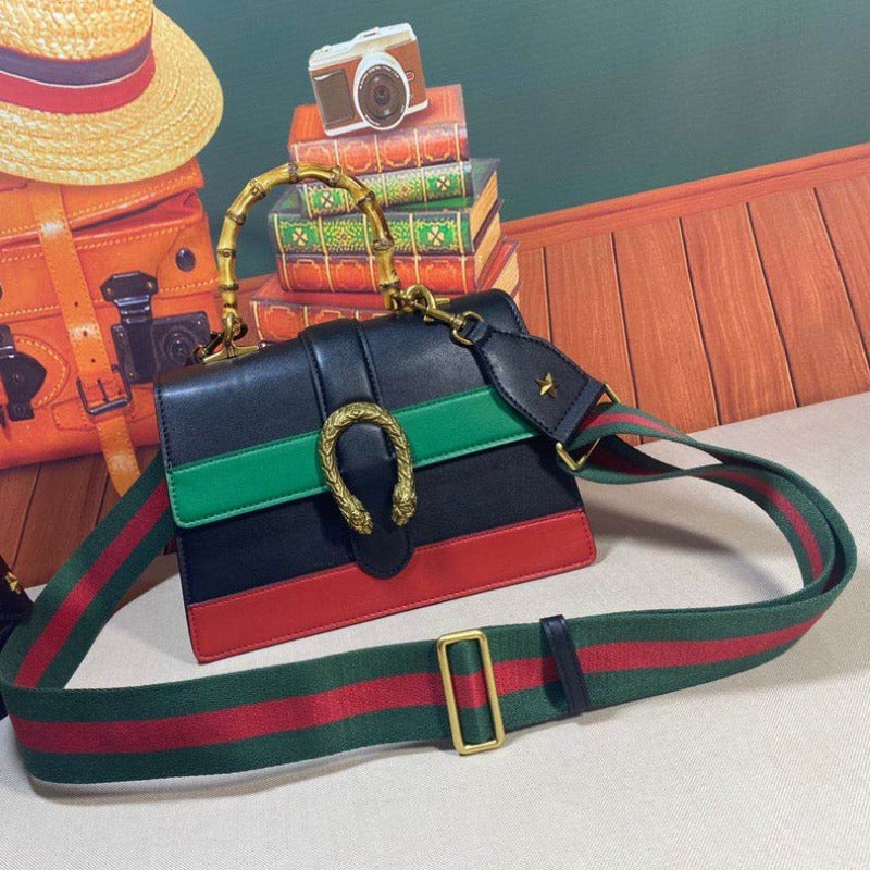 ESMEE - Blue Green And Red Dionysus Mini Top Handle Bag