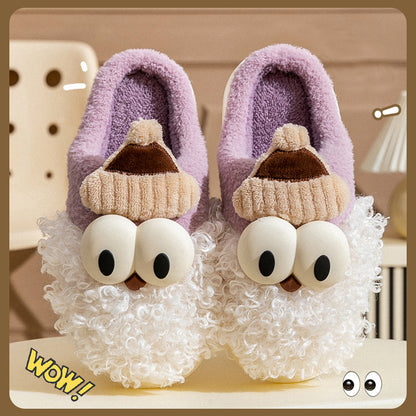 Cartoon Bearded Santa Claus Slippers