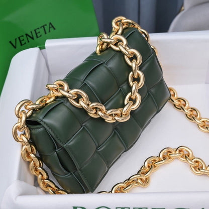 ESMEE - Cassette Shoulder Chain Bag Dark Green