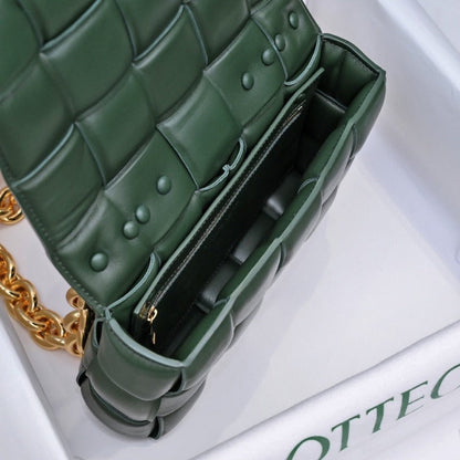 ESMEE - Cassette Shoulder Chain Bag Dark Green